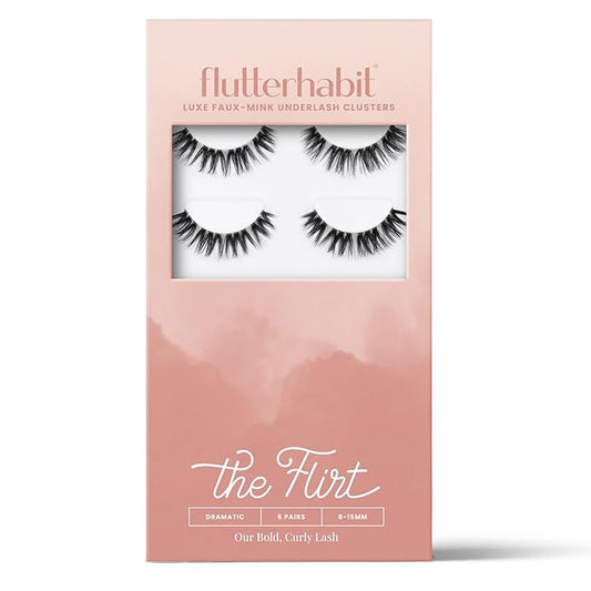 The Flirt Natural Lashes – Natural Lash Clusters for Women - Salon Quality At Home Eyelashes Extension Kit - 6 Lash Sets - No Lash Glue Included