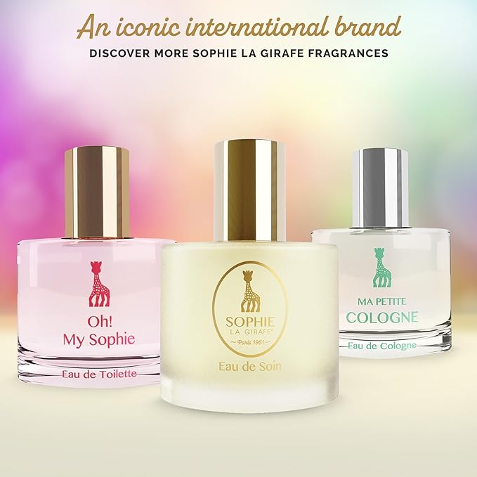 Sophie la girafe Eau de Soin (Scented Skincare Water) | Includes Sophie Teether | Alcohol Free | Nostalgic Childhood Scent of Orange Blossom & Vanilla (50 ml or 1.7 fl oz)