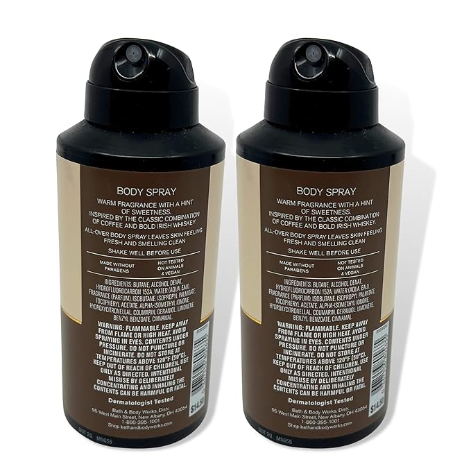 Bath & Body Works Coffee & Whiskey Body Spray for Men 2-pack 3.7oz