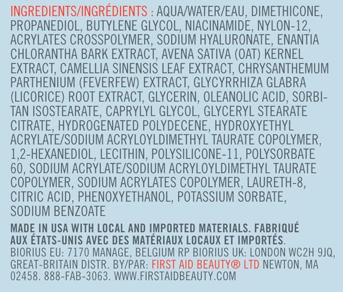 First Aid Beauty - Ultra Repair Oil-Control Moisturizer, Weightless Hydrating Mattifying Cream, Helps Minimize Pores for All Day Shine-Free Skin, Alcohol & Oil Free, Safe for Sensitive Skin, 1.7 oz