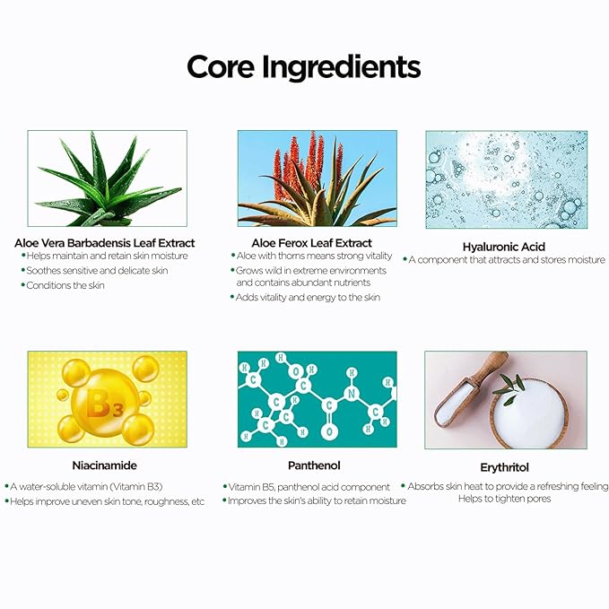 by.H Organic Aloe Vera Gel for Skin & Body - Large Jar Home Natural Moisturizer for Skin and Sunburn, Effective After Sun, Non-Greasy Formula [Made in Korea] (Jar, 1 Count)