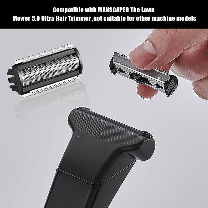 Replacement Foil Blade Compatible with MANSCAPED The Lawn Mower 5.0 Ultra Hair Trimmer,Stainless Steel Groin Hair Foil Shaver Head for Close Body Hair Grooming,2 Pack