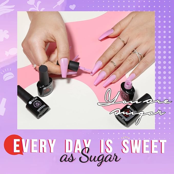 UR SUGAR 36 Colors Gel Nail Polish Set, All Seasons Collection Yellow Orange Red Green Blue Pink Glitter Gel Polish for Fall Winter Soak Off Gel Nail Art Kit Halloween Christmas Gifts for Women