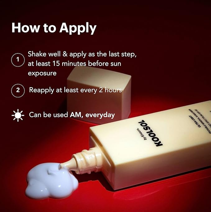 by Knours Ultra-Light Invisible Mineral Sunscreen Broad Spectrum SPF 50, Moisturizing for All Skin Types, Korean Innovation, 50ml/1.69 fl. oz.