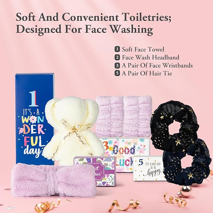 Mother's Day Gifts Birthday Gifts for Women Happy Birthday Surprise Box, 15pcs Luxury Spa Gifts, Gift Box for Teen Girls Unique with Hand Cream, Diy Nails Set, Skin Care Gift Sets for Women, Daughter