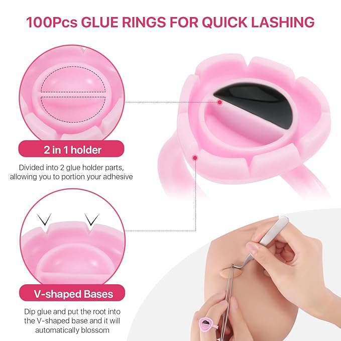 Pretty memory Eyelash Extension Kit for Beginners, Lash Extension Training Kit with Silicone Mannequin Head Removable Eyelids for Makeup and Eyelash Graft Practice