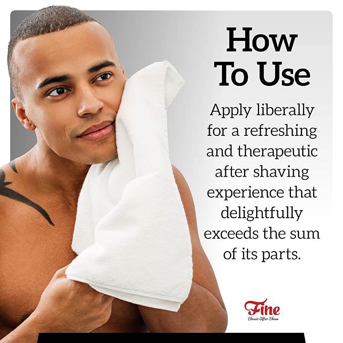 Fine Men's Aftershave - L'Orange Noir Fragrance, Soothing & Toning Post Shave Balm, Calms Razor Burn, Classic Barbershop Feel, Alcohol-Based Formula, Gentle for All Skin Types, 100ml