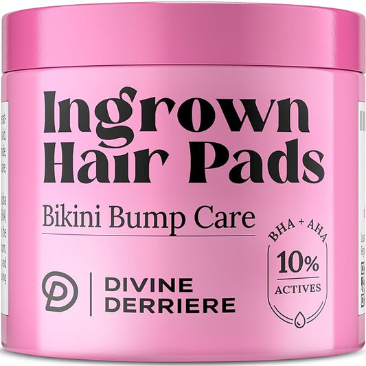 Prevent Ingrown Hairs and Razor Bumps with BHA & AHA Pads - Ingrown Hair Serum for Razor Burns - PFB Razor Bump Stopper Topicals Skin Care, Ingrown Hair Treatment for Bikini Area and Razor Bumps