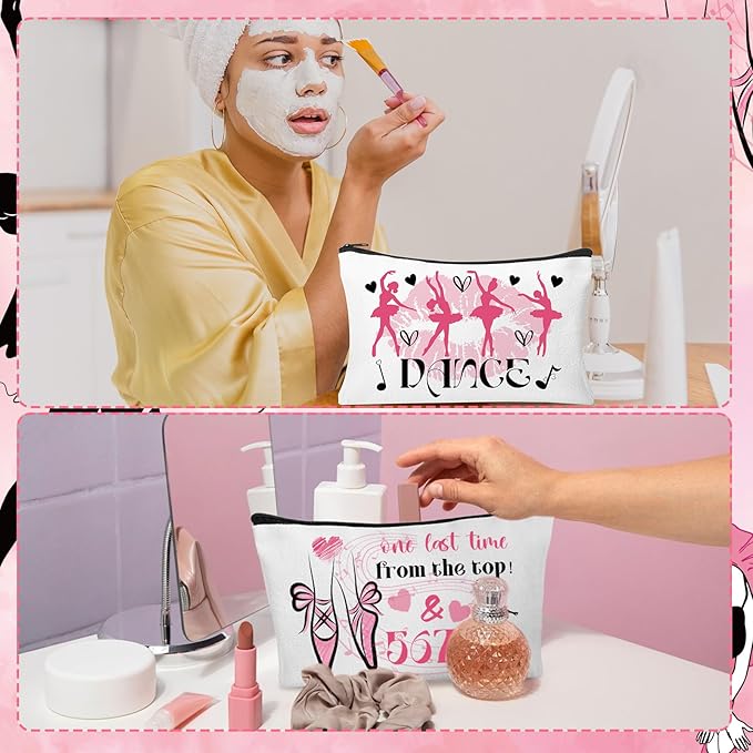 30pcs Dance Makeup Bag Dance Cosmetic Bags Dancer Gifts Survival Kit Pouch Travel Toiletry Bag Dance Team Gifts for Girls Women Dance Teacher Competition