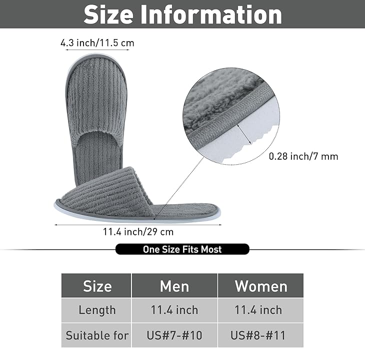 Elcoho 12 Pairs Closed Toe Spa Slippers Reusable Slippers Coral Fleece Washable Disposable Home Slippers for Women Men Guests Hotels House Slippers Housewarming Indoors Bathroom Party Traveling