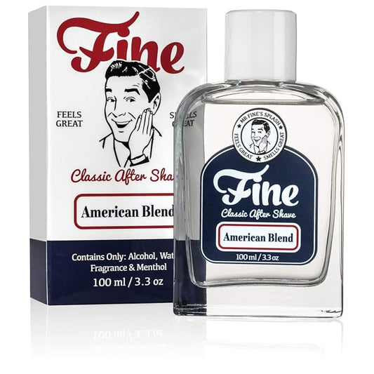 Mr. Fine Men's Aftershave - American Blend Fragrance, Soothing & Toning Post Shave Balm, Calms Razor Burn, Classic Barbershop Feel, Alcohol-Based Formula, Gentle for All Skin Types, 100ml