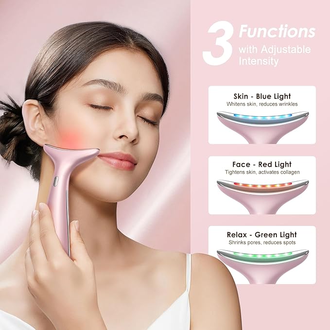 Facial and Neck Massager for Face, Neck & Eye - Skin Lifting & Firming - Wrinkle & Dark Circle Reducer - at Home Skin Care Face Sculpting Tool and Neck Massager