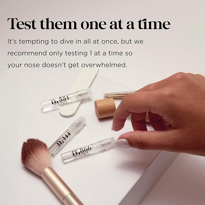 Noteworthy Fragrance Sampler Set | Luxury Perfume Samples | Includes Credit Toward 100ml Purchase | Notes of Vanilla, Sandalwood, Citrus & More | Cruelty-Free, Made in USA (Signature - 15 Samples)