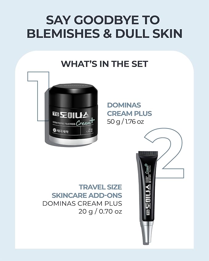 Cream Plus - Advanced Korean Cream for Even Skin Tone and Skin Elasticity. Niacinamide, Panthenol, Urea, Trehalose & TECA (Gift Set, 1.76+0.7oz)