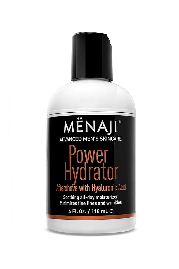 MËNAJI Power Hydrator Aftershave - Razor Burn Relief - Mens Aftershave - Razor Bump and Ingrown Hair Treatment - All Natural - 4 Fl Oz