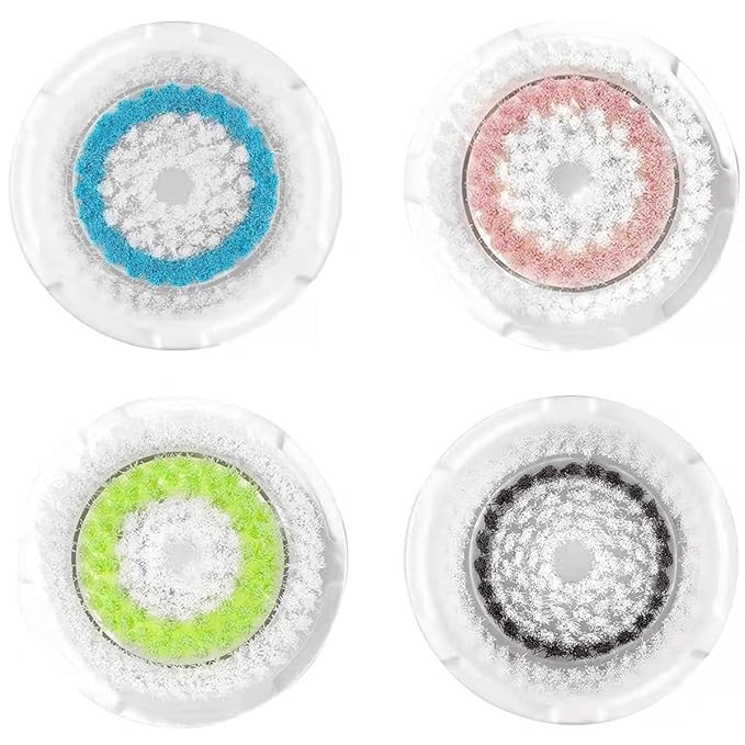 Facial Cleansing Brush Head Replacement Set Compatible with Mia 1, Mia 2, Mia Fit, Alpha Fit, Smart Profile Uplift, 4 Pack