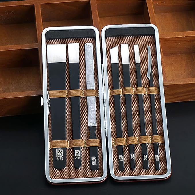 7 Pcs Pedicure Knife for Ingrown Nails,Decorative Foot Knives for Ingrown Callus Shaver Feet Nail Correction Pliers Scissors Corn Remover with Storage Bag