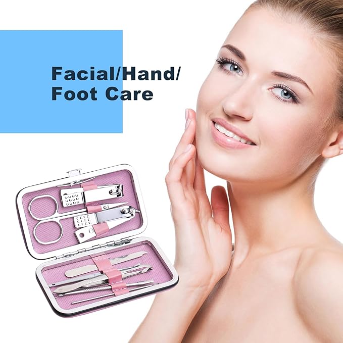 Manicure Set Bulk, Nail Clippers Kit Stainless Steel Fingernail Clippers Set, Sturdy Nail Tip Cutter Trimmers Professional Grooming Toenail Clippers Personal Pedicure Kits Gift (24 Pack 8 in 1)