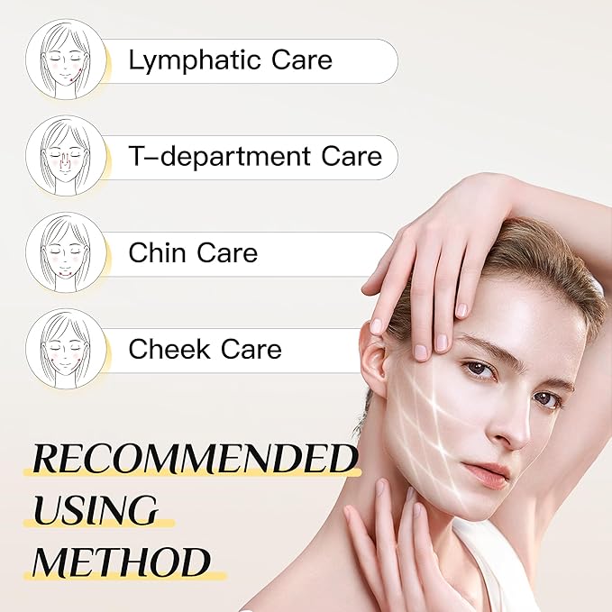 Microcurrent Facial Device Facial Massager Face Roller Tools for Skin Care Microcurrent Multifunctional Facial Massager, White-02