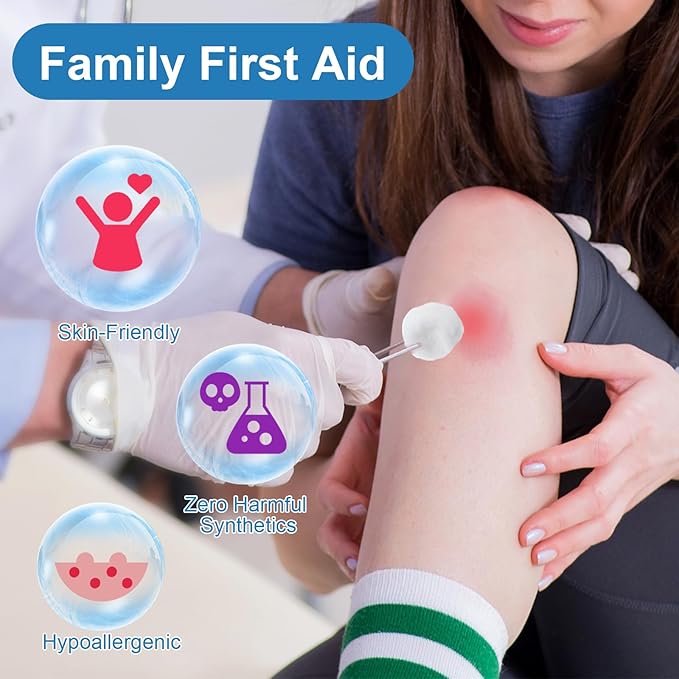 1000 Pcs Soft Cotton Ball Bulk Organic Medium Cotton Ball for Absorbent Multipurpose Pure Nail Polish Remover Makeup Removal First Aid Face Crafting Cleaning Skin Applying Lotion