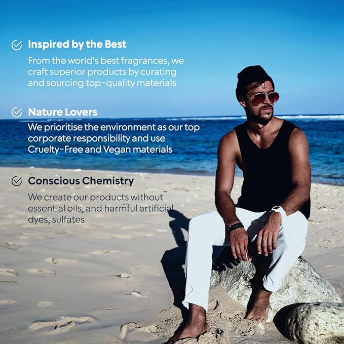 OCEAN Eau De Parfum for Men (3.48 fl. oz.) | Aquatic Perfume for Men | Notes: Aqueous, Fresh, Orchid, Floral | Family: Citrus, Marine, Woody | Vegan & cruelty free