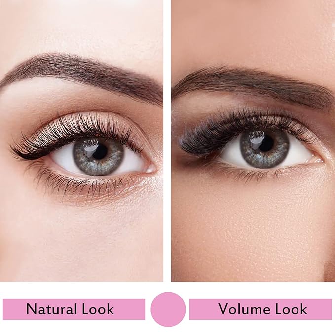 PRO LASHBEAUTY Cluster Lashes, 72 Pcs Individual Lashes, DIY Eyelash Extension, Super Thin Band, Reusable, Soft & Comfortable (Into You-01-D-16mm)