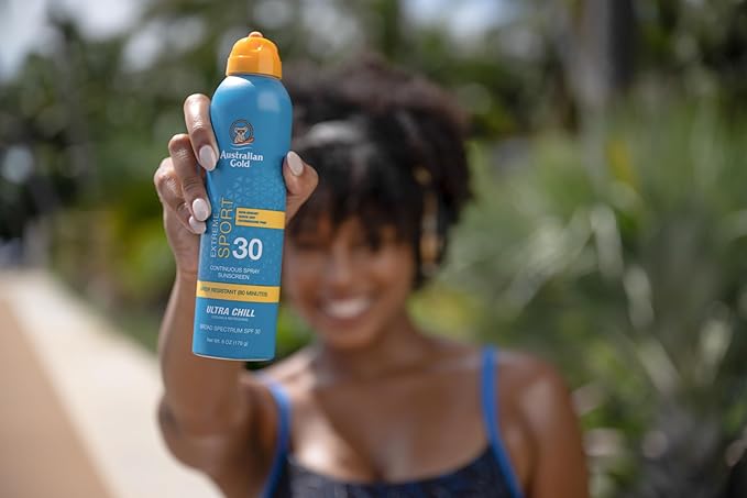 Australian Gold Extreme Continuous Spray Sunscreen SPF 30, Broad Spectrum, Sweat and Water Resistant, Non-Greasy, Sport-New, Coastal Breeze, 6 Ounce 5.6 Ounce (Pack of 1) SPF 30 - Spray