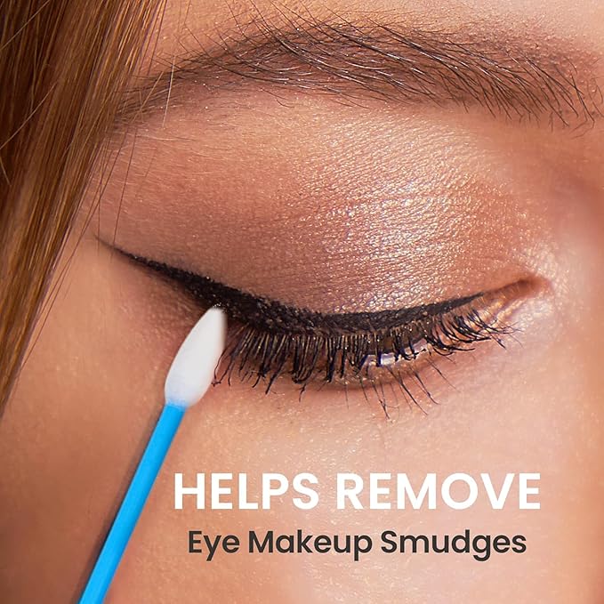 Fran Wilson EYE TEES COTTON TIPS 80 Count (6 PACK) - Precision Makeup Applicator, Double-sided Swabs with Pointed and Rounded Ends for Perfect Blending, Effective Cleaning and Precise Touch-ups