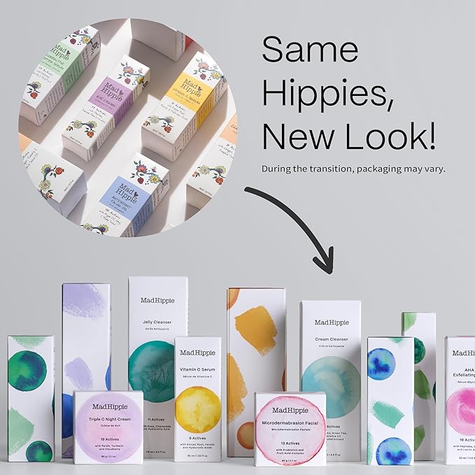 Mad Hippie Travel Face Serum Set – Skin-Brightening Vitamin C + Firming Super A Retinol, Day & Night Dual Pack, 0.5 Oz Ea