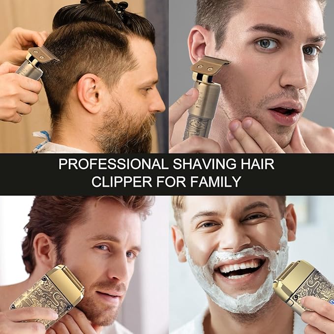 Hatteker Foil Shaver, Head Shaver Kit Beard Trimmer for Men Grooming Shaving Kit, Hair Trimmer, Cordless Head Shavers for Bald Foil Shavers Gifts for Him