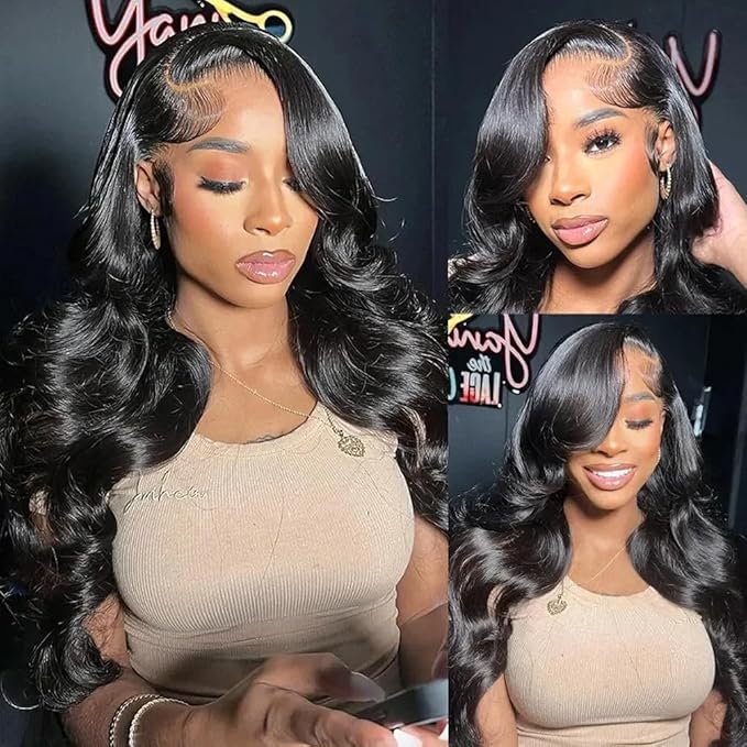 30 Inch 13x4 Body Wave Lace Front Wigs Human Hair for Women 180% Density HD Lace Front Wigs Human Hair Pre Plucked with Baby Hair Natural Hairline Brazilian Virgin Glueless Human Hair Wigs