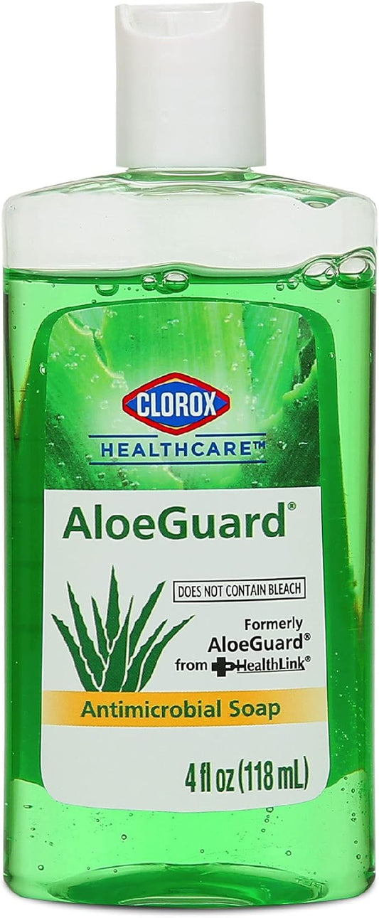 Clorox Healthcare AloeGuard Soap 4 Ounces Mini Hand Soap for Clean Hands on the Go, Aloe Vera Infused Hand Soap for Everyday Use to Keep Hands Clean, 4 oz Handsoap