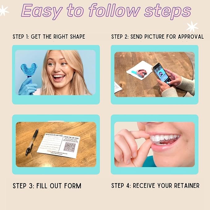 Custom Clear Dental Retainers Retainer | at Home Kit for Perfect Custom Fit Great for Replacement Retainers (Upper Only)