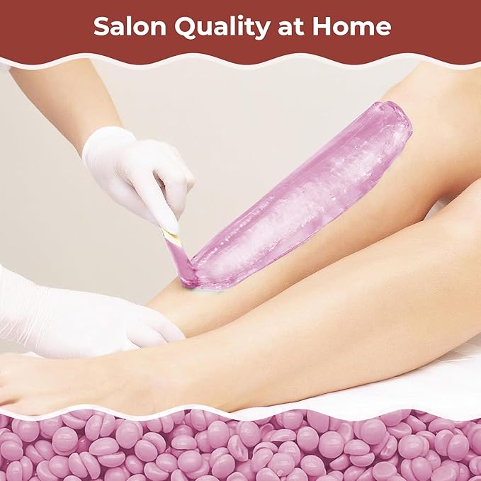 Wax Beads, Hard Wax Beads Hair Removal - 2.5 lbs Wax Beads for Sensitive Skin - Hard Wax Recommended for Full Body Bikini Brazilian Waxing (Cherry Blossom)