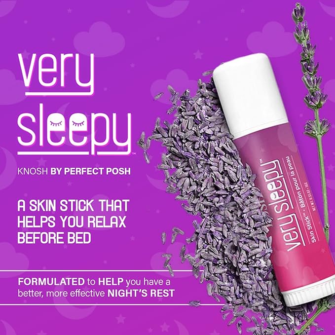 Perfectly Posh - VERY SLEEPY Lavender & Shea Butter Skin Stick - Soothing and Hydrating Balm for Dry Skin - Rejuvenating Lavender Scent - 0.55oz