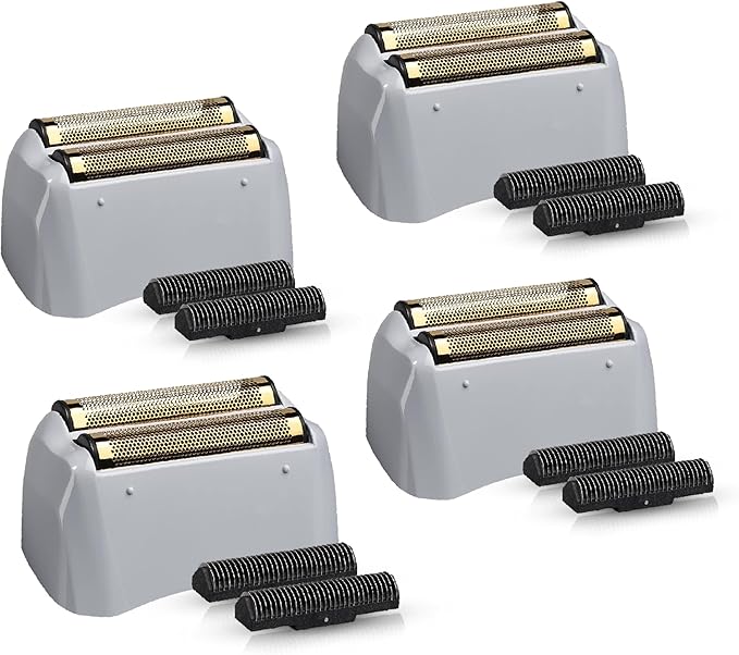 4 Pack Replacement Foils and Cutters for Andis Shavers TS-1 TS-2 Pro Foil Lithium Titanium Foil Shaver, Cord/Cordless, Smooth Shaving Cordless Shaver #17150 17235 17220 17155 17160 17280