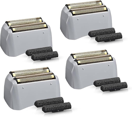 4 Pack Replacement Foils and Cutters for Andis Shavers TS-1 TS-2 Pro Foil Lithium Titanium Foil Shaver, Cord/Cordless, Smooth Shaving Cordless Shaver #17150 17235 17220 17155 17160 17280