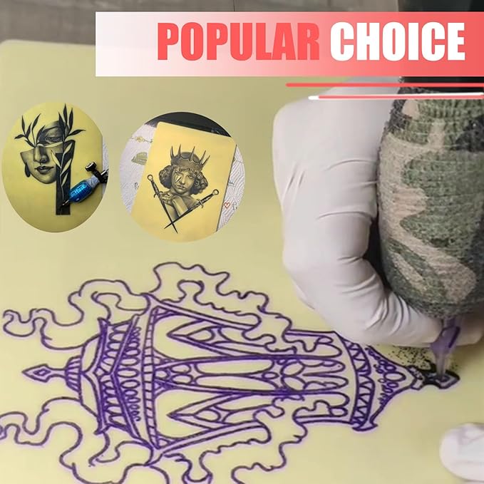 3MM Tattoo Fake Skin - 8×12'SOTICA 5PCS Tattoo Practice Skins Fake Blank Tattoo Skin Double Sides Tattoo Skin Soft Microblading Practice Skin for Beginners Experienced Artists Tattoo Supplies