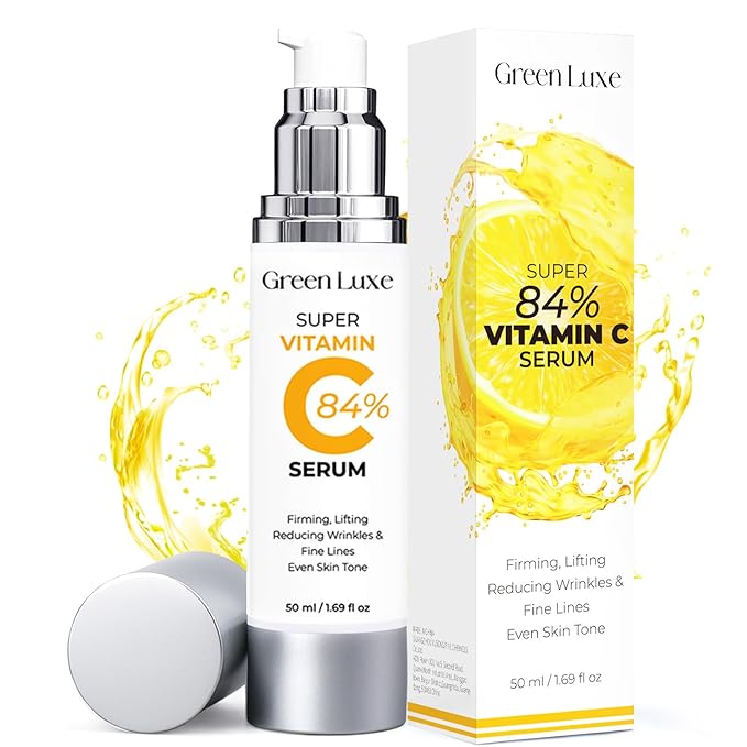 Super Vitamin C Serum for Women - Hydrating Anti-Aging with Vitamin C Caffeine - Facial Skin Care Over 50 60 70, Firming, Lifting, Smoothing 50ml