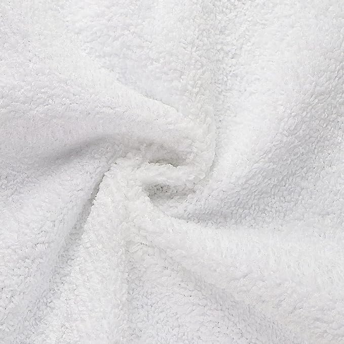 Orighty Microfiber Washcloths Bulk Towels Set 100 Pack, Highly Absorbent and Soft Feel Face Cloths, Multi-Purpose Wash Cloths & Hand Towels for Bathroom, Hotel, Spa, and Gym, 12x12 Inch, White