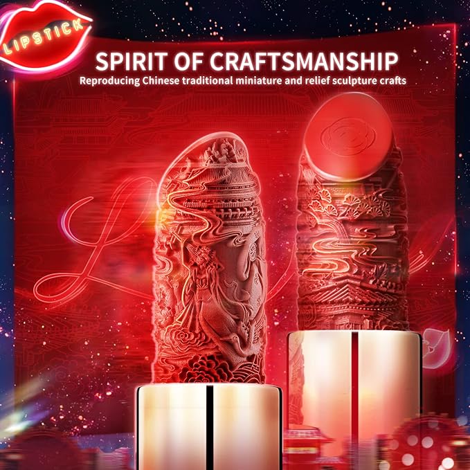 Catkin Rouge Matte Lipstick, Waterproof Long Lasting Satin Moisturizing Smooth Soft 0.13 Ounce-Chinese Style (137)