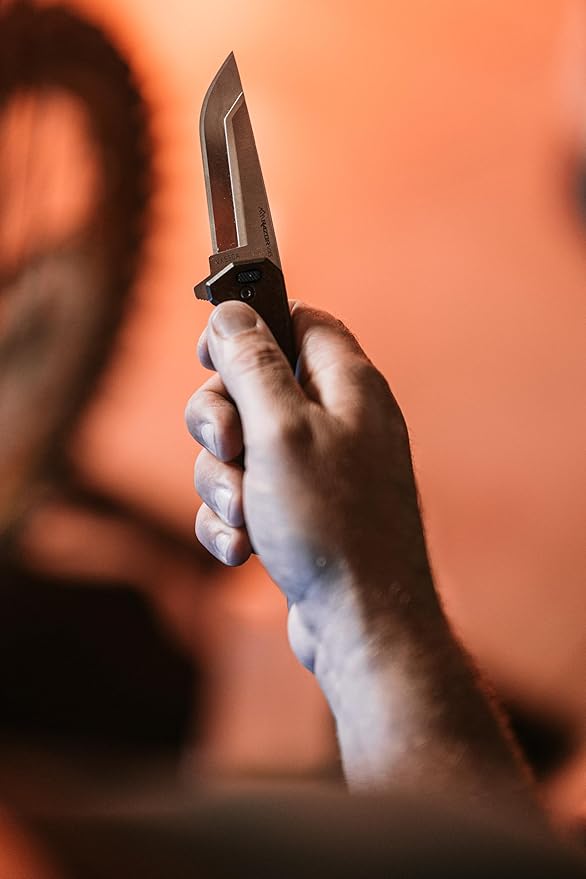 OUTDOOR EDGE Razor VX5 | Replaceable Blade EDC Folding Pocket Knife | 3" Blade, Ceramic Ball Bearings, Carbon Fiber Handle, Reversible Pocket Clip | Outdoor, Camping, Survival, Utility