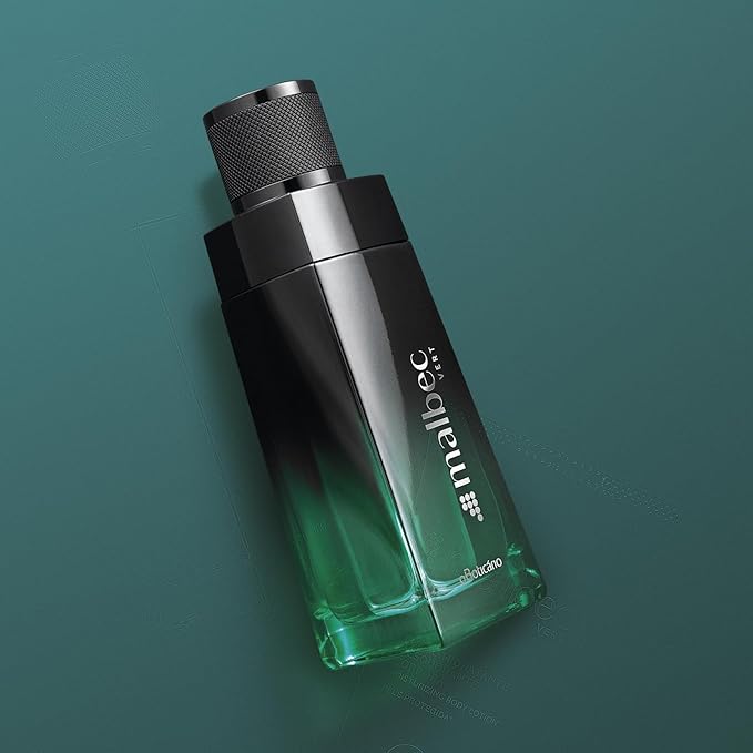 Malbec Vert Eau de Toilette By O Boticário, Cologne For Men, Long Lasting Men's Fragrance, French Oak Barrel-Aged Red Wine & Woody Fresh Scent, 3.4 Ounce