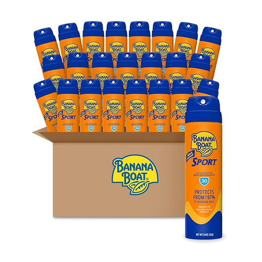 Banana Boat Sport Ultra Spray Sunscreen SPF 30, 1.8oz | Travel Size Sunscreen Spray SPF 30, Mini Sunblock, 1.8oz (Pack of 24)