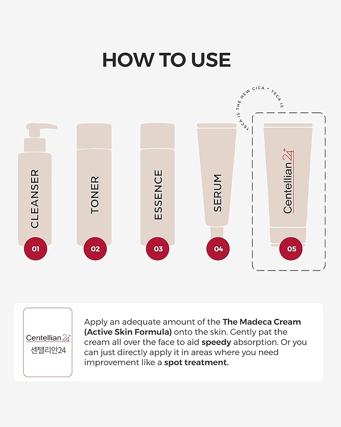 CENTELLIAN 24 Madeca Cream (Season 5, 1.7fl oz) - Centella Moisturizer for Face, Korean Skin Care. Dry, Sensitive Skin. TECA, Centella Asiatica, Madecassoside