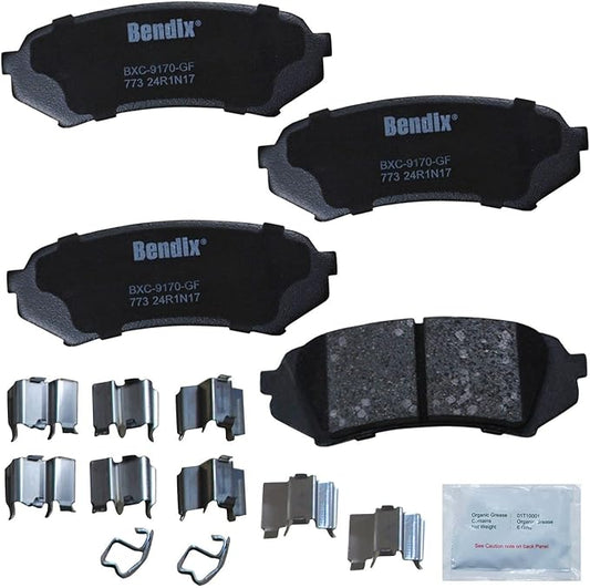 Bendix Priority1 CFC773 Ceramic Rear Brake Pads for Lexus LX470 2007-1998, Toyota Land Cruiser 2007-1998