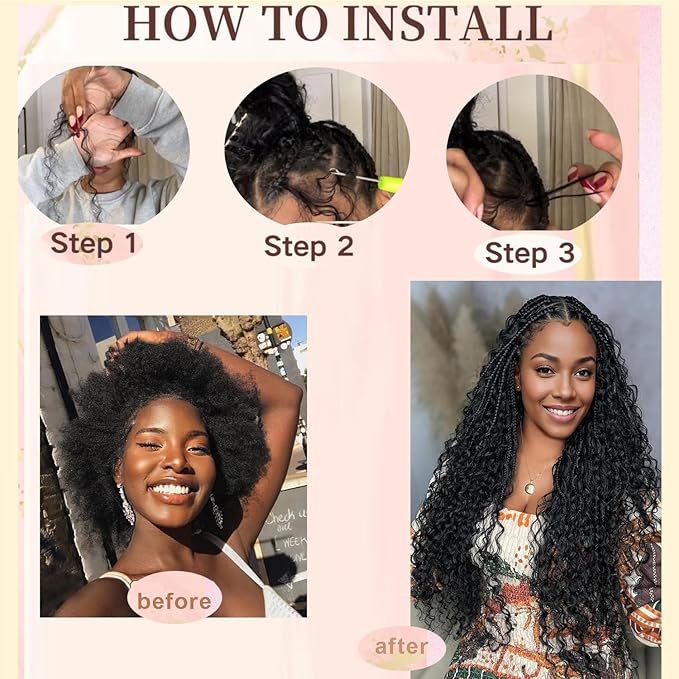 Ombre Braiding Hair 2 Bundle 100g 4/27 Human Braiding Hair Deep Water Wave Honey Blonde Braiding Hair Highlight Bulk Human Hair 12A Brazilian Brown Bariding Hair (22 Inch)