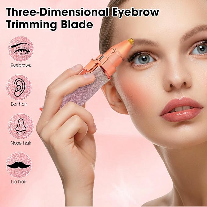 Blissean Facial Shaver,Glow Trim Premium Facial Shaver,Facial Hair Removal for Women,2-in-1 Women's Eyebrow and Facial Hair Removal Device (Starry Sky Color)