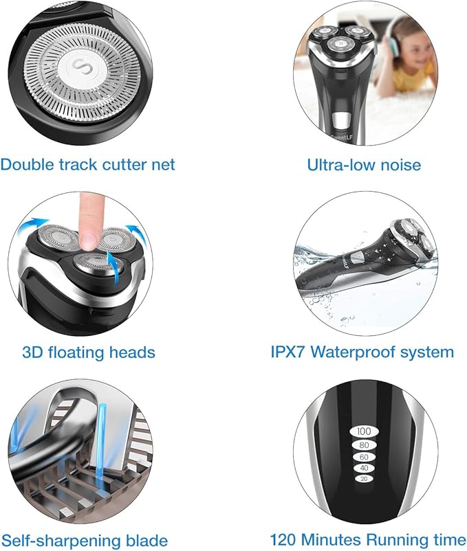 SweetLF Electric shavers for Mens (Black)