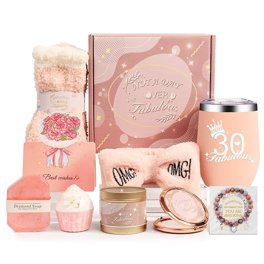 Happy Birthday Gifts for Women Friendship, Get Well Soon Gifts Baskets for Women, Self Care Package, Birthday Basket for Womens, Friends, Coworker Ideas